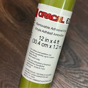 12" X 4ft - Oracal 631 Removable Adhesive Vinyl Roll Olive 631-493